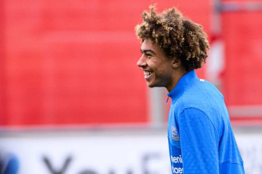 LEVERKUSEN, GERMANY - 24 Kasım 2025: Montrell Culbreath - Bayer 04 Leverkusen 'in UEFA Şampiyonlar Ligi karşılaşmasından önceki uygulaması.