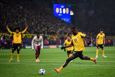 DORTMUND, GERMANY - 25 NOVEMBER, 2025: Serhou Guirassy - UEFA Şampiyonlar Ligi maçı Borussia Dortmund 'a karşı Signal Iduna Park' ta Villarreal CF.