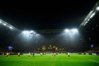 DORTMUND, GERMANY - 25 Kasım 2025: - UEFA Şampiyonlar Ligi maçı Borussia Dortmund, Signal Iduna Park 'ta Villarreal CF' e karşı.
