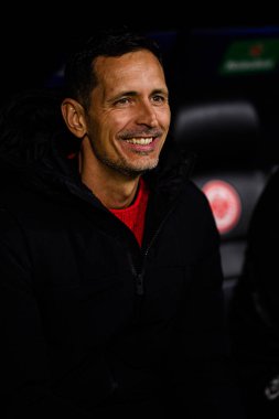 FRANKFURT, GERMANY - 26 Kasım 2025: Dino Toppmoller - UEFA Şampiyonlar Ligi maçı Eintracht Frankfurt - Atalanta Bergamo Deutsche Park 'ta.