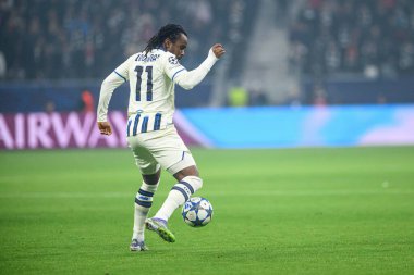 FRANKFURT, GERMANY - 26 Kasım 2025: Ademola Lookman - UEFA Şampiyonlar Ligi maçı Eintracht Frankfurt - Atalanta Bergamo Deutsche Park 'ta.