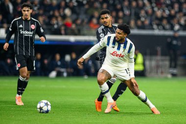 FRANKFURT, GERMANY - 26 Kasım 2025: Ederson - UEFA Şampiyonlar Ligi maçı Eintracht Frankfurt ile Atalanta Bergamo Deutsche Bank Park 'ta.