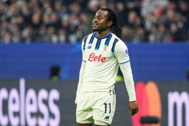 FRANKFURT, GERMANY - 26 Kasım 2025: Ademola Lookman - UEFA Şampiyonlar Ligi maçı Eintracht Frankfurt - Atalanta Bergamo Deutsche Park 'ta.