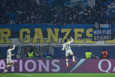 FRANKFURT, GERMANY - 26 Kasım 2025: Ederson, gol - UEFA Şampiyonlar Ligi maçı Eintracht Frankfurt - Atalanta Bergamo Deutsche Park 'ta.