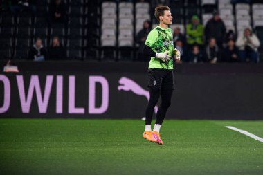 MOENCHENGLADBACH, ALMANY - 28 Kasım, 2025: Moritz Nicolas - 1. Bundesliga futbol maçı Borussia Moenchengladbach Borussia Park 'ta RB Leipzig' e karşı..