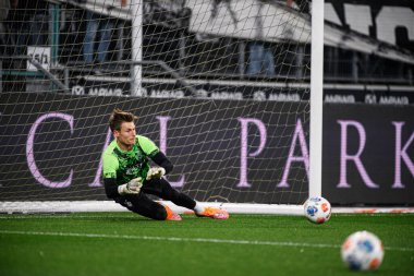 MOENCHENGLADBACH, ALMANY - 28 Kasım, 2025: Moritz Nicolas - 1. Bundesliga futbol maçı Borussia Moenchengladbach Borussia Park 'ta RB Leipzig' e karşı..