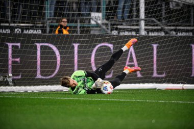 MOENCHENGLADBACH, ALMANY - 28 Kasım, 2025: Moritz Nicolas - 1. Bundesliga futbol maçı Borussia Moenchengladbach Borussia Park 'ta RB Leipzig' e karşı..