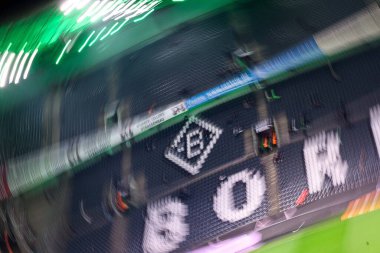 MOENCHENGLADBACH, ALMANY - 28 Kasım, 2025: - 1. Bundesliga futbol maçı Borussia Moenchengladbach Borussia Park 'ta RB Leipzig' e karşı..
