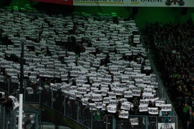 MOENCHENGLADBACH, ALMANY - 28 Kasım, 2025: - 1. Bundesliga futbol maçı Borussia Moenchengladbach Borussia Park 'ta RB Leipzig' e karşı..