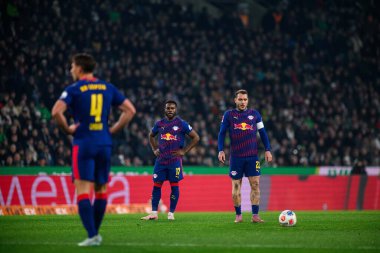 MOENCHENGLADBACH, ALMANY - 28 Kasım 2025: David Raum - 1. Bundesliga futbol maçı Borussia Moenchengladbach Borussia Park 'ta RB Leipzig' e karşı..