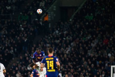 MOENCHENGLADBACH, ALMANY - 28 Kasım, 2025: - 1. Bundesliga futbol maçı Borussia Moenchengladbach Borussia Park 'ta RB Leipzig' e karşı..
