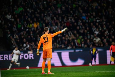 MOENCHENGLADBACH, ALMANY - 28 Kasım, 2025: Moritz Nicolas - 1. Bundesliga futbol maçı Borussia Moenchengladbach Borussia Park 'ta RB Leipzig' e karşı..