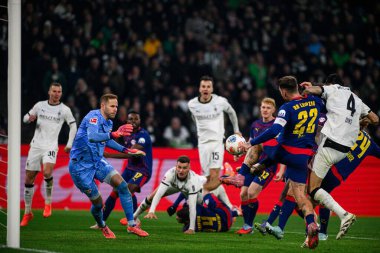 MOENCHENGLADBACH, ALMANY - 28 Kasım, 2025: - 1. Bundesliga futbol maçı Borussia Moenchengladbach Borussia Park 'ta RB Leipzig' e karşı..