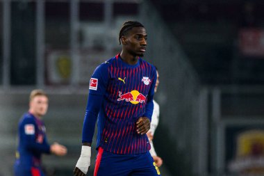 MOENCHENGLADBACH, Almanya - 28 Kasım 2025: Ezechiel Banzuzi - 1. Bundesliga futbol maçı Borussia Moenchengladbach Borussia Park 'ta RB Leipzig' e karşı..