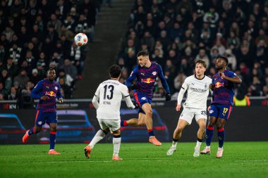 MOENCHENGLADBACH, ALMANY - 28 Kasım, 2025: - 1. Bundesliga futbol maçı Borussia Moenchengladbach Borussia Park 'ta RB Leipzig' e karşı..