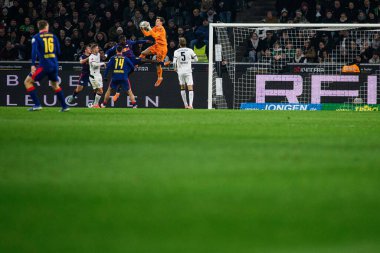 MOENCHENGLADBACH, ALMANY - 28 Kasım, 2025: Moritz Nicolas - 1. Bundesliga futbol maçı Borussia Moenchengladbach Borussia Park 'ta RB Leipzig' e karşı..