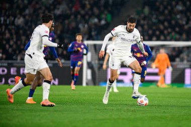 MOENCHENGLADBACH, ALMANY - 28 Kasım 2025: Tim Kleindienst - 1. Bundesliga futbol maçı Borussia Moenchengladbach Borussia Park 'ta RB Leipzig' e karşı..
