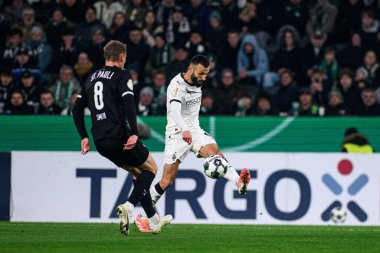 MOENCHENGLADBACH, GERMANY - 2 ARALIK 2025: Franck Honorat - DFB Pokal, Alman Kupası, Borussia - St.Pauli maçı Borussia Park.