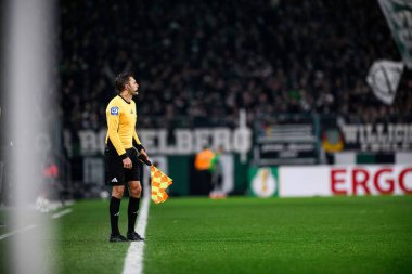 MOENCHENGLADBACH, GERMANY - 2 Aralık 2025: Eduard Beitinger - DFB Pokal, Alman Kupası, Borussia - St.Pauli maçı Borussia Park.
