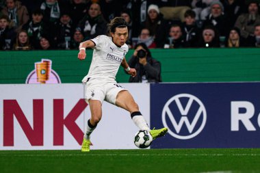 MOENCHENGLADBACH, GERMANY - 2 Aralık 2025: Shuto Machino - DFB Pokal, Almanya Kupası, Borussia - St.Pauli maçı Borussia Park.