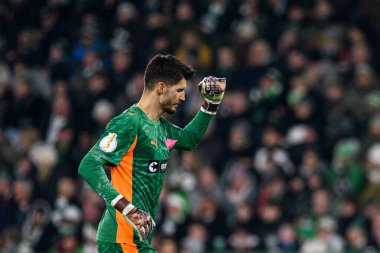 MOENCHENGLADBACH, GERMANY - 2 ARALIK 2025: Nikola Vasilj - DFB Pokal, Almanya Kupası, Borussia - St.Pauli maçı Borussia Park.