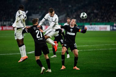 MOENCHENGLADBACH, GERMANY - 2 ARALIK 2025: - DFB Pokal, Almanya Kupası, Borussia - St.Pauli maçı Borussia Park.