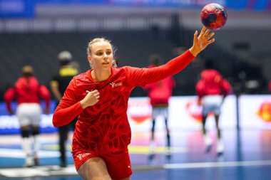 DORTMUND, GERMANY - 3 ARALIK, 2025 Kadınlar Hentbol Dünya Şampiyonası 2025 Westfallenhalle 'de.