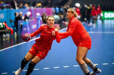 DORTMUND, GERMANY - 3 ARALIK, 2025 Kadınlar Hentbol Dünya Şampiyonası 2025 Westfallenhalle 'de.