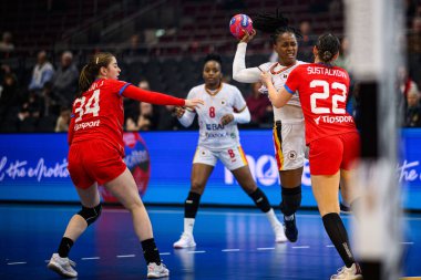 DORTMUND, GERMANY - 3 ARALIK, 2025 Kadınlar Hentbol Dünya Şampiyonası 2025 Westfallenhalle 'de.