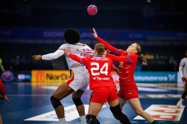 DORTMUND, GERMANY - 3 ARALIK, 2025 Kadınlar Hentbol Dünya Şampiyonası 2025 Westfallenhalle 'de.