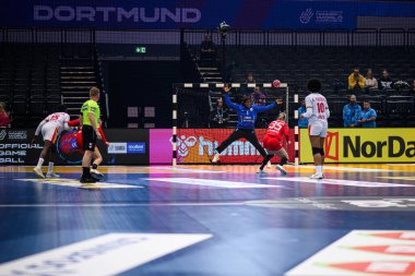 DORTMUND, GERMANY - 3 ARALIK, 2025 Kadınlar Hentbol Dünya Şampiyonası 2025 Westfallenhalle 'de.