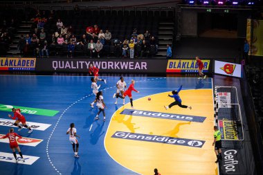 DORTMUND, GERMANY - 3 ARALIK, 2025 Kadınlar Hentbol Dünya Şampiyonası 2025 Westfallenhalle 'de.