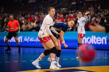 DORTMUND, GERMANY - 3 Aralık 2025: Thorleifsdottir Kristin - Dünya Kadınlar Hentbol Şampiyonası 2025 Norveç 'e karşı Westfallenhalle' de.