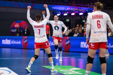 DORTMUND, GERMANY - 3 Aralık 2025: Bakkerud Ingvild Kristiansen - 2025 Dünya Bayanlar Hentbol Şampiyonası Norveç - Westfallenhalle 'de İsveç' e karşı.