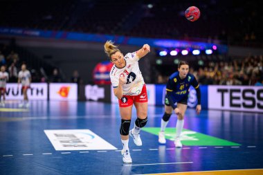 DORTMUND, GERMANY - 3 ARALIK 2025 Kadınlar Hentbol Dünya Şampiyonası 2025 Norveç 'e karşı Westfallenhalle' de.