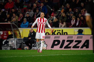 KOLOGNE, GERMANY - 6 ARALIK 2025: El Mala - 1.FC Koeln-St. Pauli futbol maçı Rhein Enerji Stadyumu 'nda.