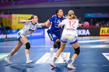 DORTMUND, ALMANY - 6 Aralık 2025: Thea Imani Sturludottir - Kadınlar Hentbol Dünya Şampiyonası 2025 Faroe Adası - Westfallenhalle Adası.