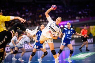 DORTMUND, GERMANY - 6 Aralık 2025: Pernille Brandenborg - Kadınlar Hentbol Dünya Şampiyonası 2025 Faroe Adası - Westfallenhalle Adası.