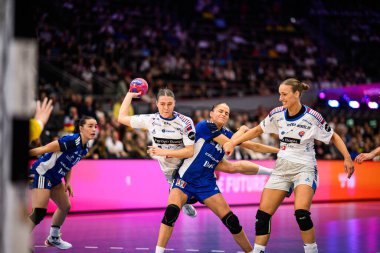 DORTMUND, Almanya - 6 ARALIK 2025 Kadınlar Hentbol Dünya Şampiyonası 2025 Faroe Adası - Westfallenhalle Adası.