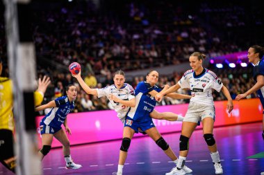 DORTMUND, ALMANY - 6 Aralık 2025: Liv Sveinbjornsdottir Poulsen - Kadınlar Hentbol Dünya Şampiyonası 2025 Faroe Adası - Westfallenhalle Adası.