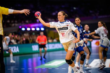 DORTMUND, GERMANY - 6 Aralık 2025: Pernille Brandenborg - Kadınlar Hentbol Dünya Şampiyonası 2025 Faroe Adası - Westfallenhalle Adası.