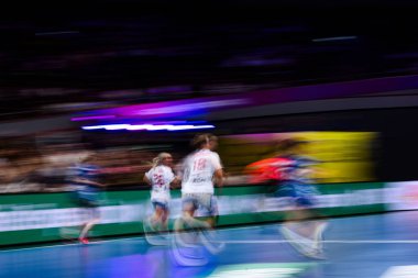 DORTMUND, Almanya - 6 ARALIK 2025 Kadınlar Hentbol Dünya Şampiyonası 2025 Faroe Adası - Westfallenhalle Adası.