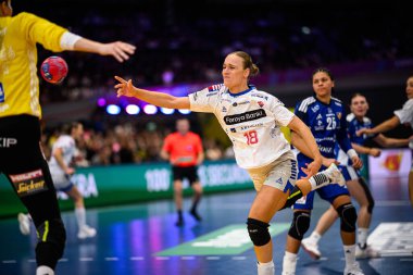 DORTMUND, GERMANY - 6 Aralık 2025: Pernille Brandenborg - Kadınlar Hentbol Dünya Şampiyonası 2025 Faroe Adası - Westfallenhalle Adası.