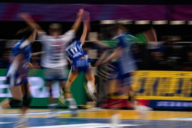 DORTMUND, Almanya - 6 ARALIK 2025 Kadınlar Hentbol Dünya Şampiyonası 2025 Faroe Adası - Westfallenhalle Adası.