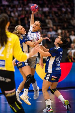 DORTMUND, Almanya - 6 ARALIK 2025 Kadınlar Hentbol Dünya Şampiyonası 2025 Faroe Adası - Westfallenhalle Adası.