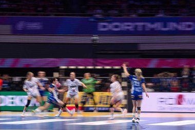 DORTMUND, Almanya - 6 ARALIK 2025 Kadınlar Hentbol Dünya Şampiyonası 2025 Faroe Adası - Westfallenhalle Adası.