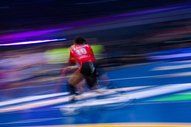 DORTMUND, GERMANY - 7 Aralık 2025: Kassoma Albertina Da Cruz - Kadınlar Hentbol Dünya Şampiyonası 2025 Angola ile İsveç Westfallenhalle karşılaşması.