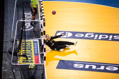 DORTMUND, GERMANY - 7 Aralık 2025: Idehn Filippa - Dünya Bayanlar Hentbol Şampiyonası 2025 Angola - Westfallenhalle 'de İsveç' e karşı.