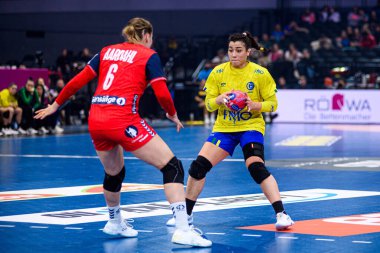 DORTMUND, GERMANY - 7 Aralık 2025: De Abreu Rosa Kelly - Dünya Bayanlar Hentbol Şampiyonası 2025 Norveç - Brezilya - Westfallenhalle.