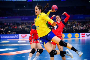 DORTMUND, GERMANY - 7 Aralık 2025: De Abreu Rosa Kelly - Dünya Bayanlar Hentbol Şampiyonası 2025 Norveç - Brezilya - Westfallenhalle.